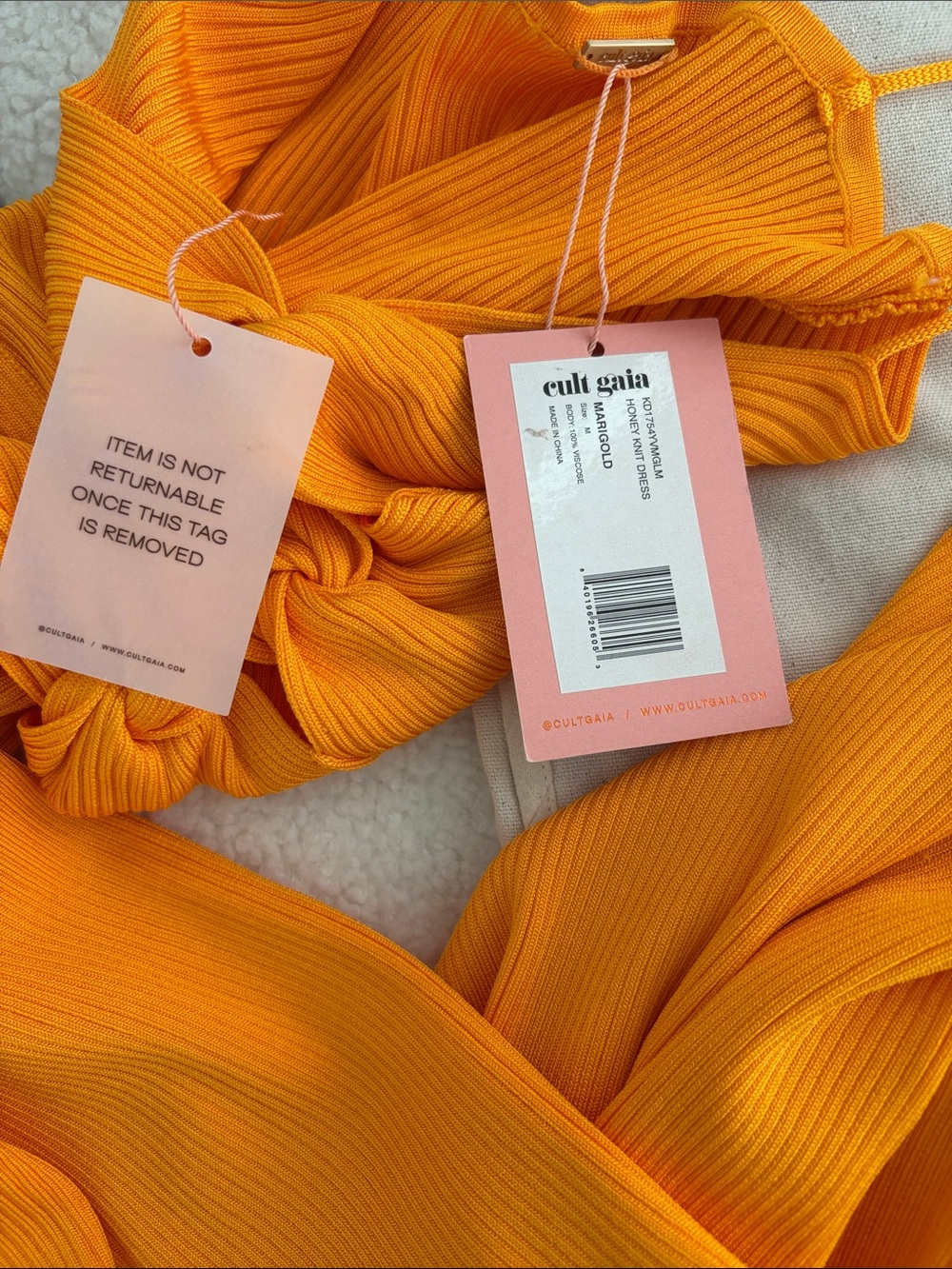 cult gaia Marigold Yellow Twist-Cut Maxi Dress - Picture 5 of 5